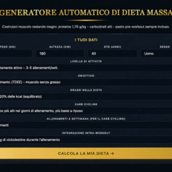 Generatore Automatico Dieta Massa – Edoardo Baldini